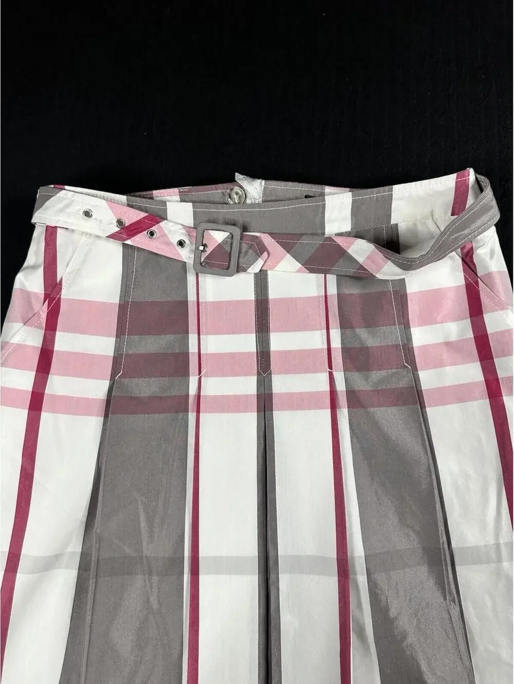 🌸✨ Daniel Hechter Paris Plaid Belted A-Line Skirt ✨🌸